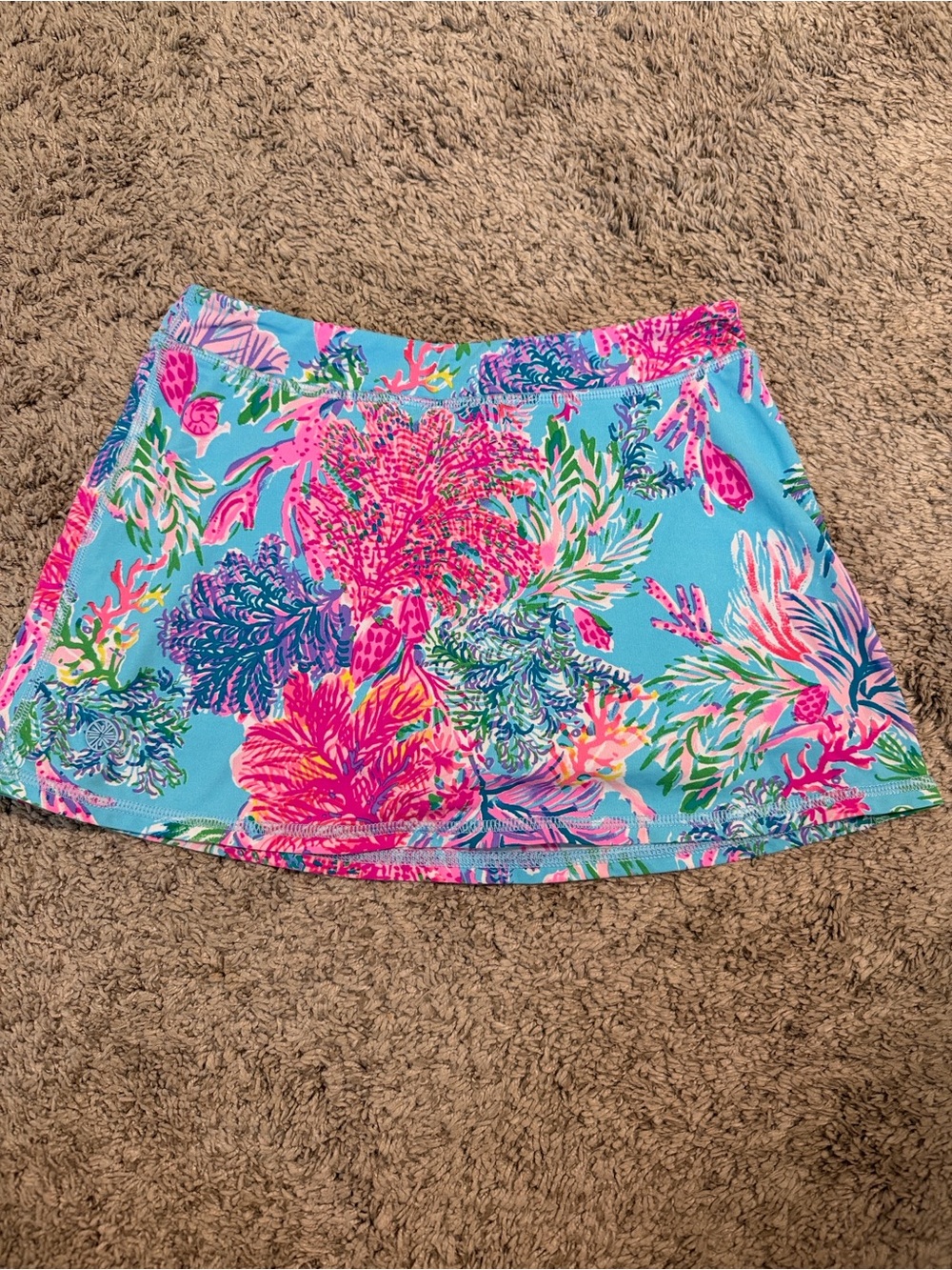 Lilly Pulitzer Girls’ Luxletic Skort in Turquoise and Pink